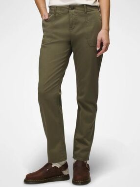 Prana Women's Sancho Boyfriend Pant in Rye Green, Size 2